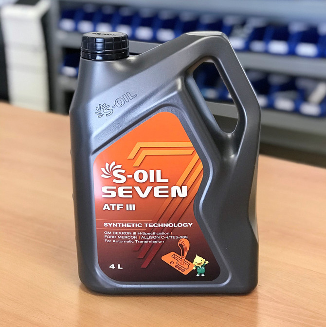 S-Oil 7 ATF III Auto Trans Fluid; Dexron III; 4 litre; S-Oil Seven Australia