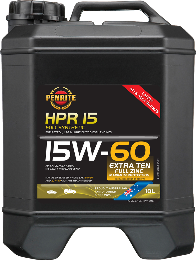 HPR15010 Penrite HPR 15 15W-60 10 Litres