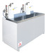 ALE-1000-2C-OMFN Alemlube 1,000L Double compartment bench tank with oil measure fillers;