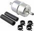 BF840-K1 Baldwin In-Line Fuel Filter with Clamps and Hoses