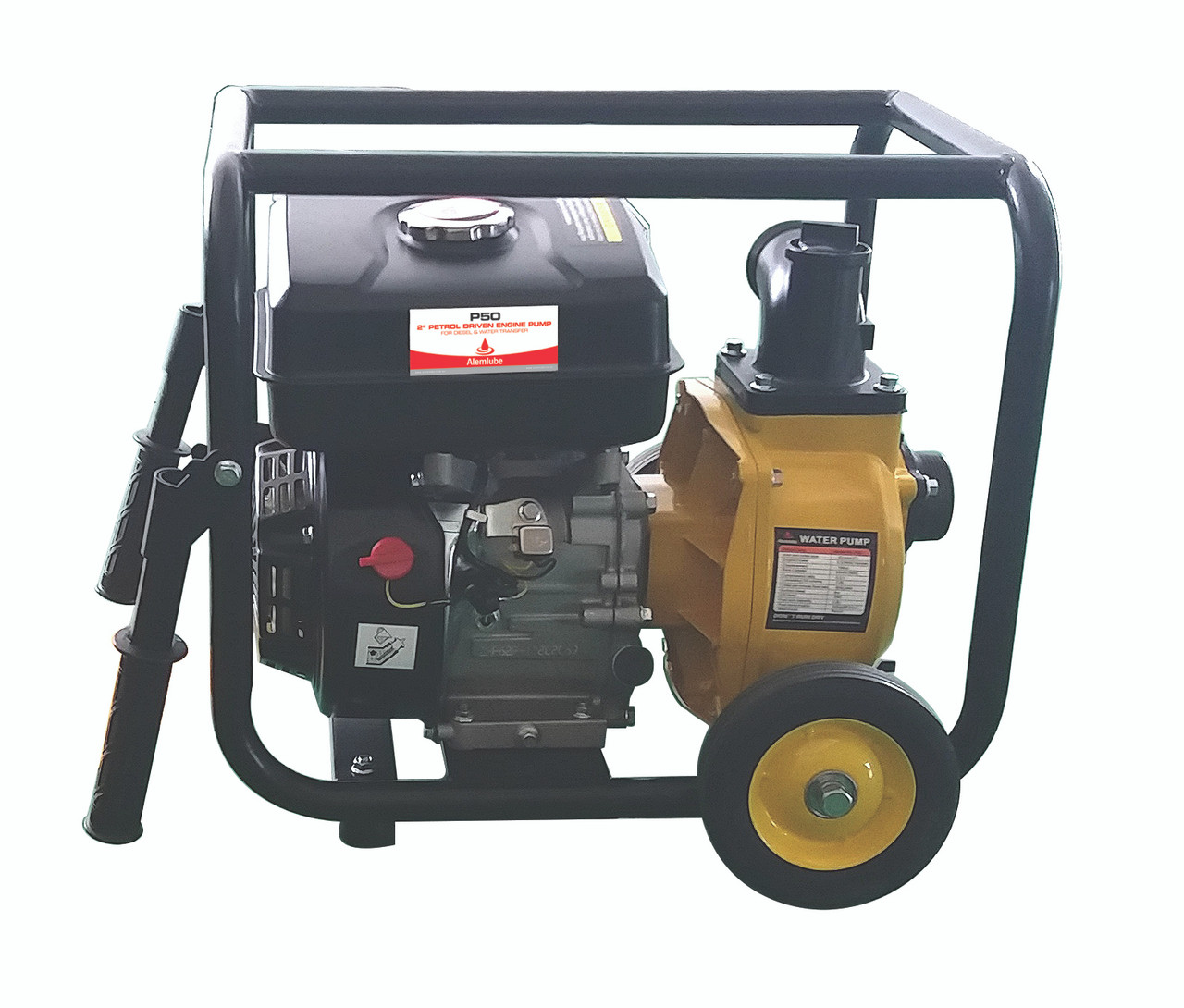 P50 Alemlube petrol driven 2" diesel & water transfer engine pump, pull start  600L/min;