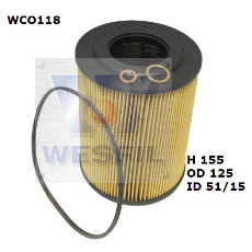 WCO118 Wesfil Oil Filter;  Nissan