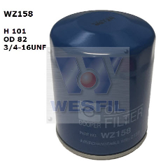 WZ158 Wesfil Oil Filter; Z158 Holden / Toyota