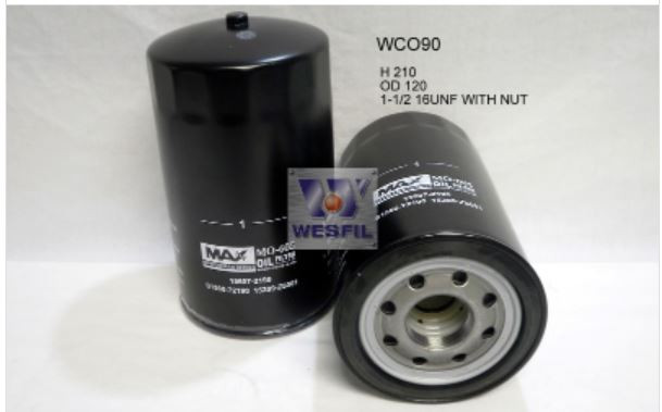 WCO90NM Wesfil WCO90NM Wesfil Oil Filter