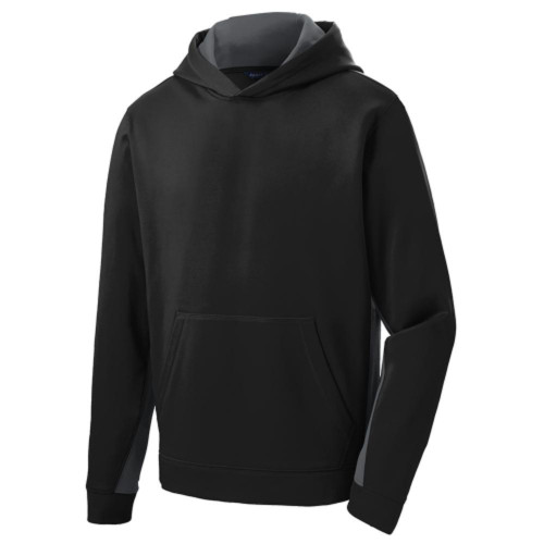 Youth Sport-Wick Fleece Colorblock Hooded Pullover-SimsLohman