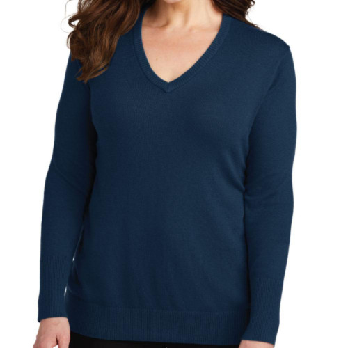 Embroidered Ladies V-Neck Sweater-SimsLohman