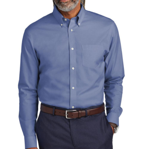 Embroidered Brooks Brothers Stretch Pinpoint Shirt-SimsLohman