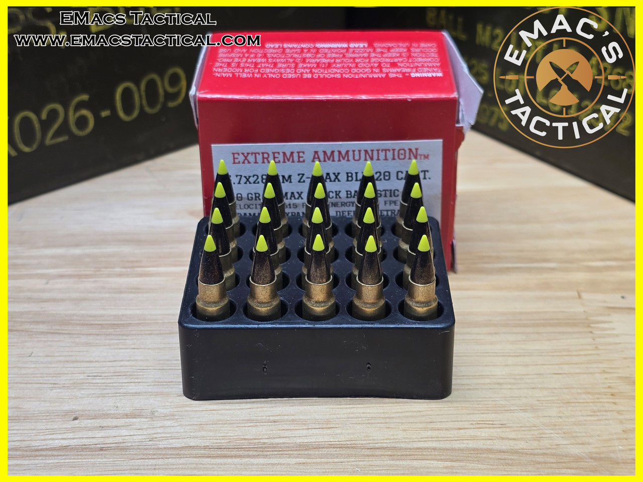 5.7x28 Extreme Performance Ammunition Z-MAX Black Ballistic Tip - EMac ...
