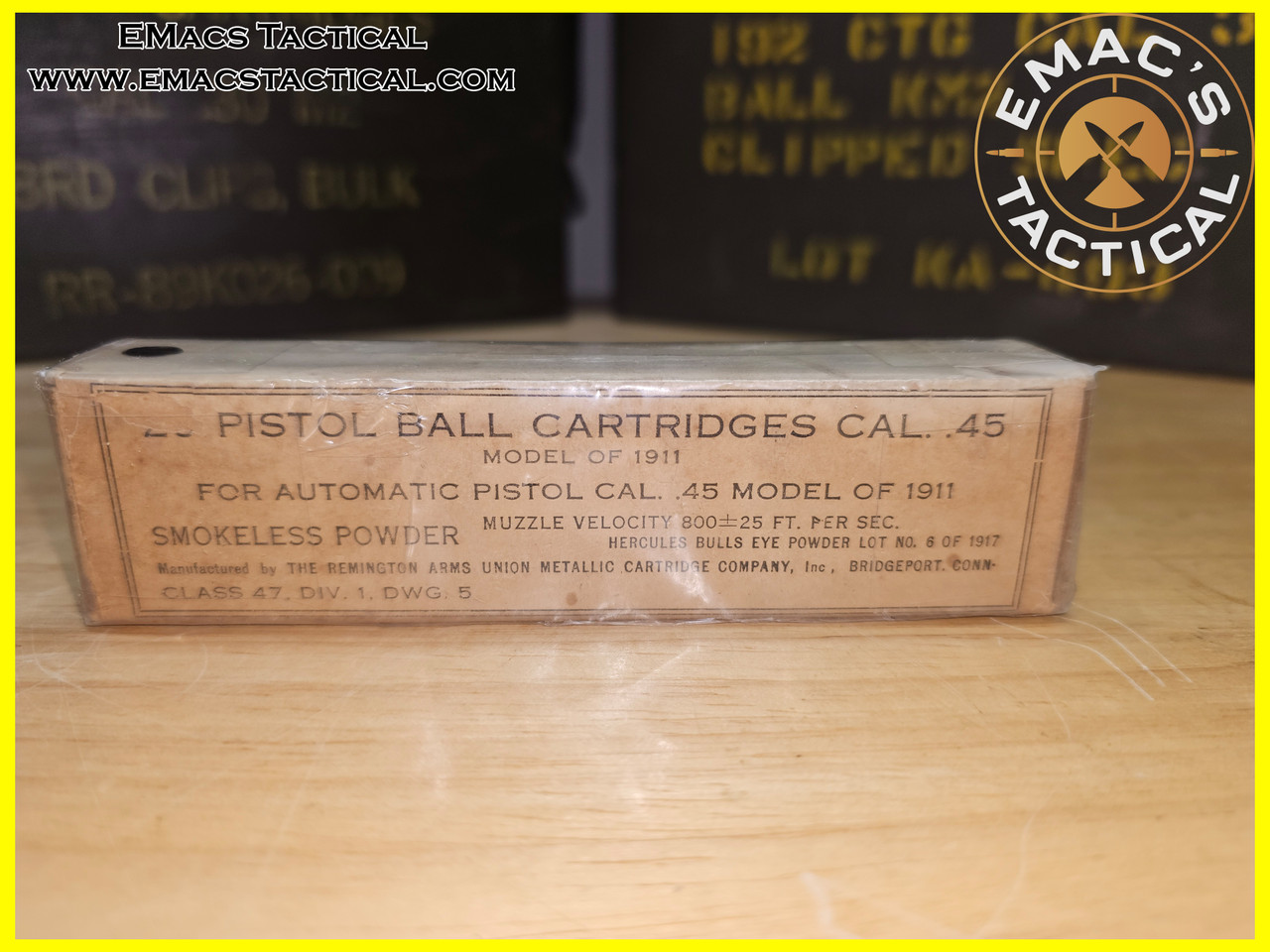 .45 ACP Pistol Ball M1911 WWI Lot 6 of 1917
