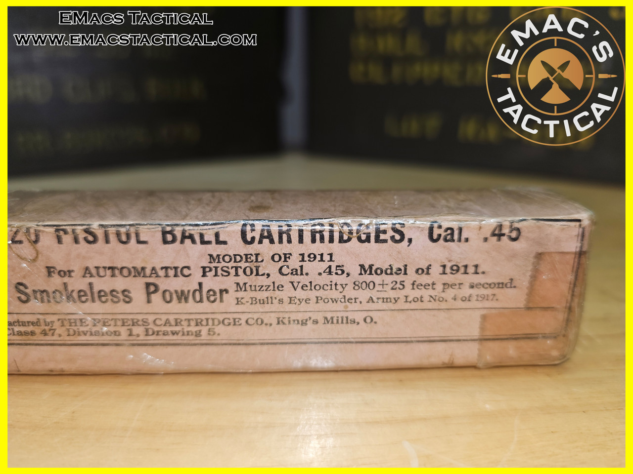 .45 ACP Pistol Ball M1911 Ammo WWI Army Lot 4 of 1917