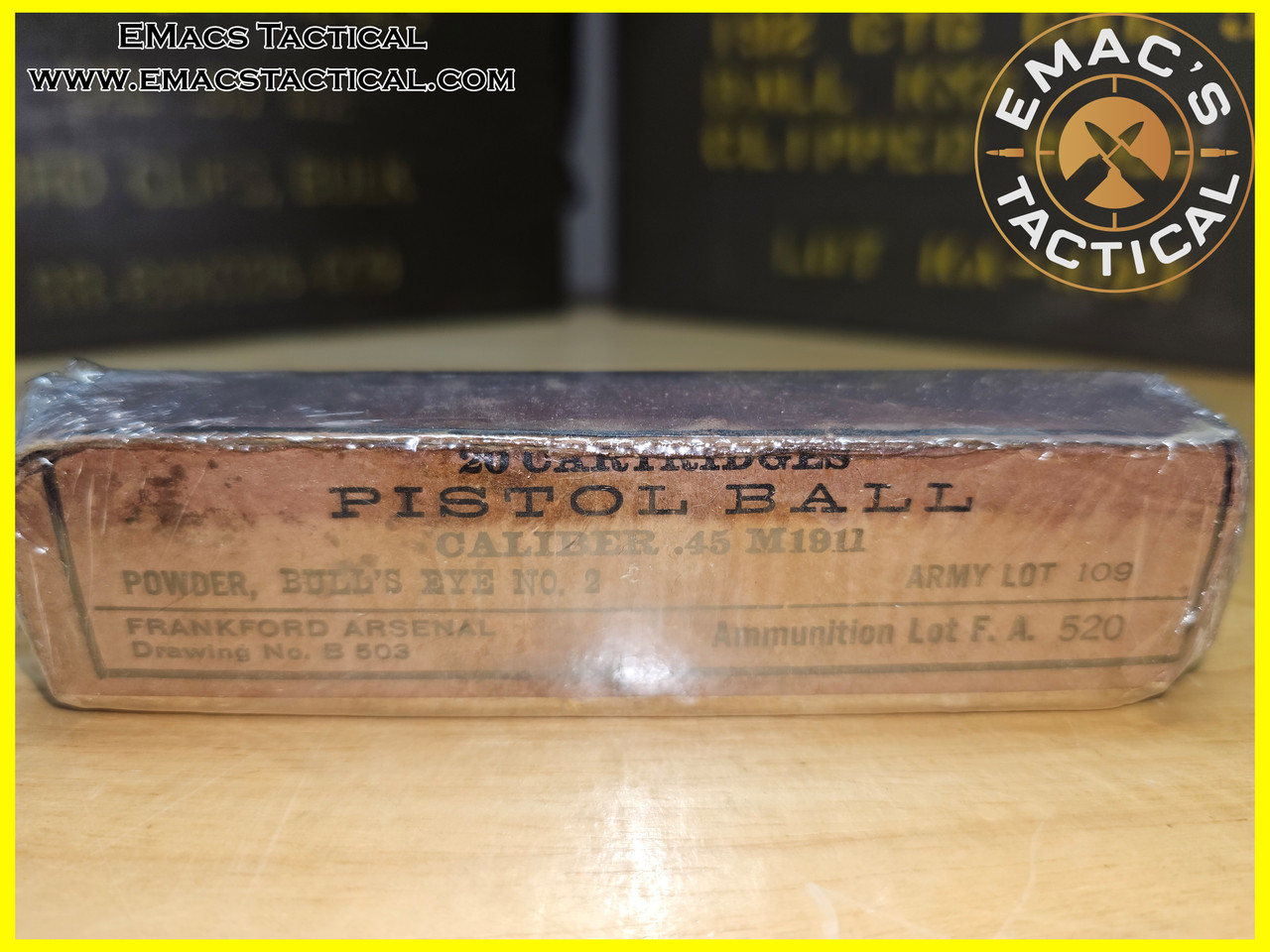 .45 ACP Pistol Ball Frankford Arsenal M1911 Lot 520