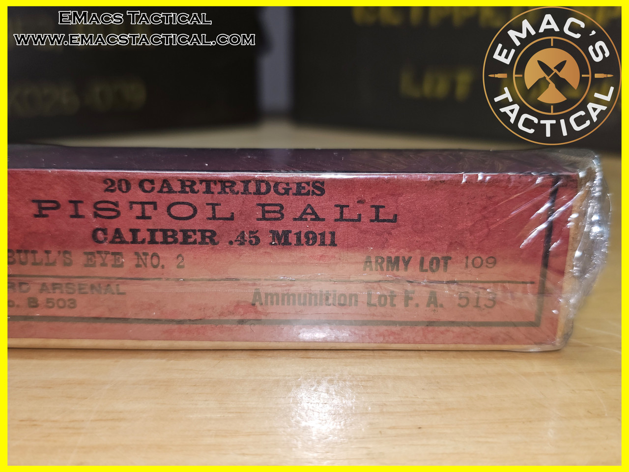 .45 ACP Pistol Ball Frankford Arsenal M1911 Lot 109
