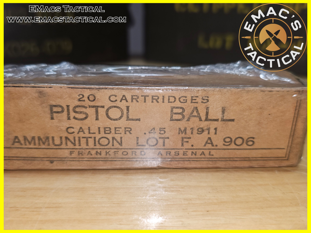 .45 ACP Pistol Ball Frankford Arsenal M1911 F.A. 906