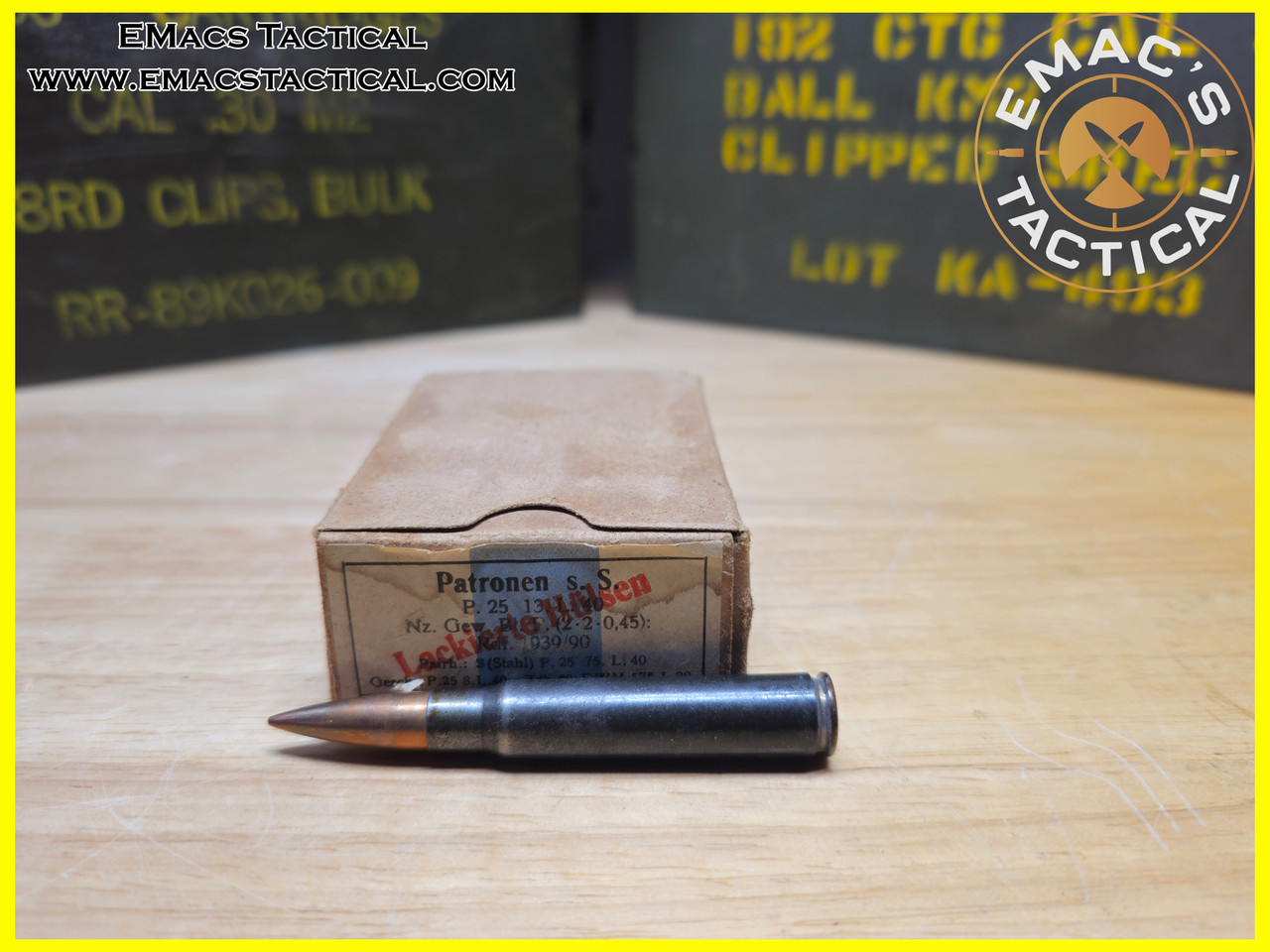8mm Mauser WWII German P.25 13 Heavy Ball