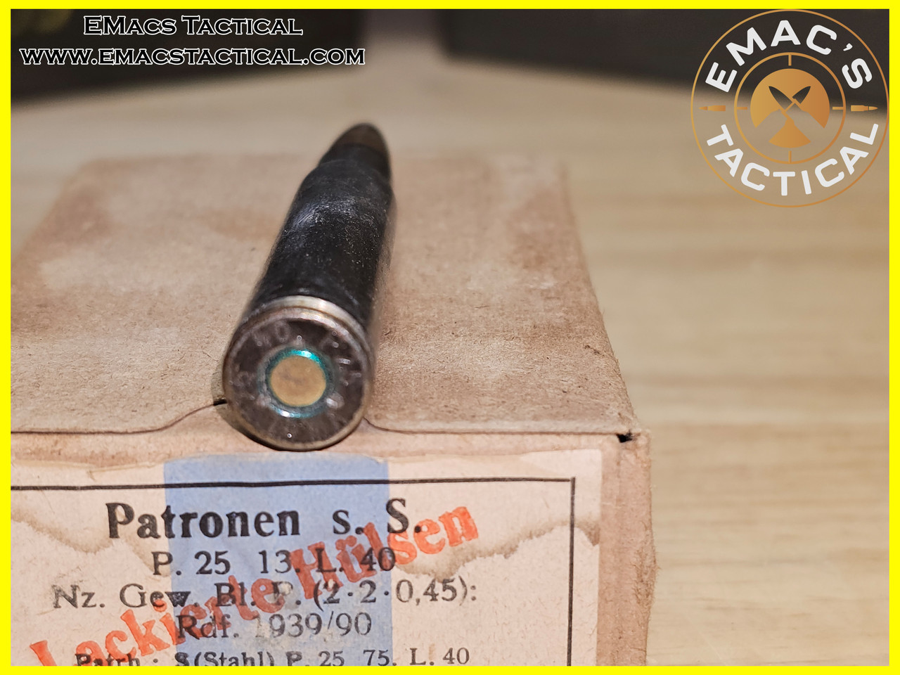 8mm Mauser WWII German P.25 13 Heavy Ball