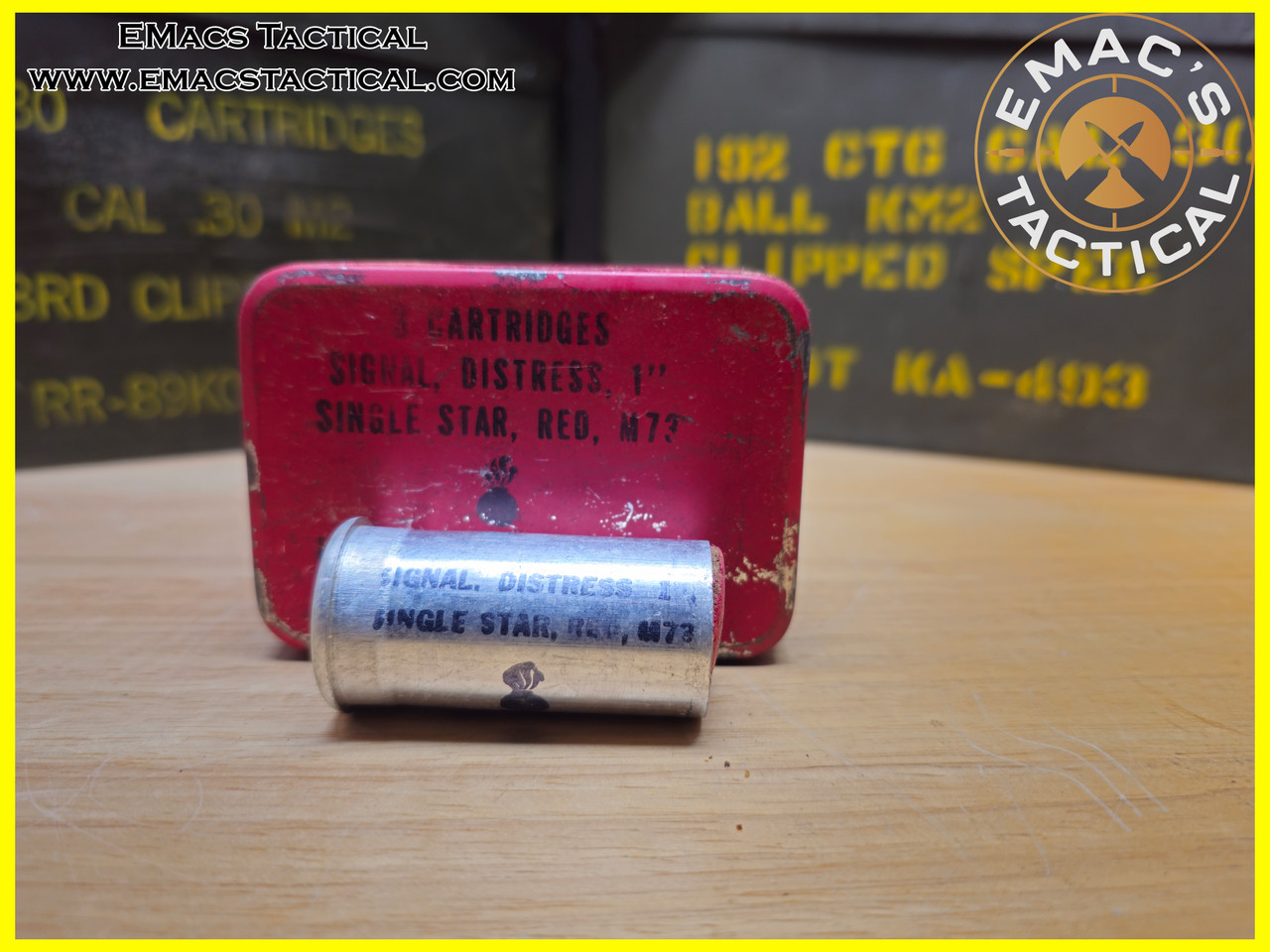 WWII 1945 U.S. M73 1" Single Star Red Signal Distress Flare