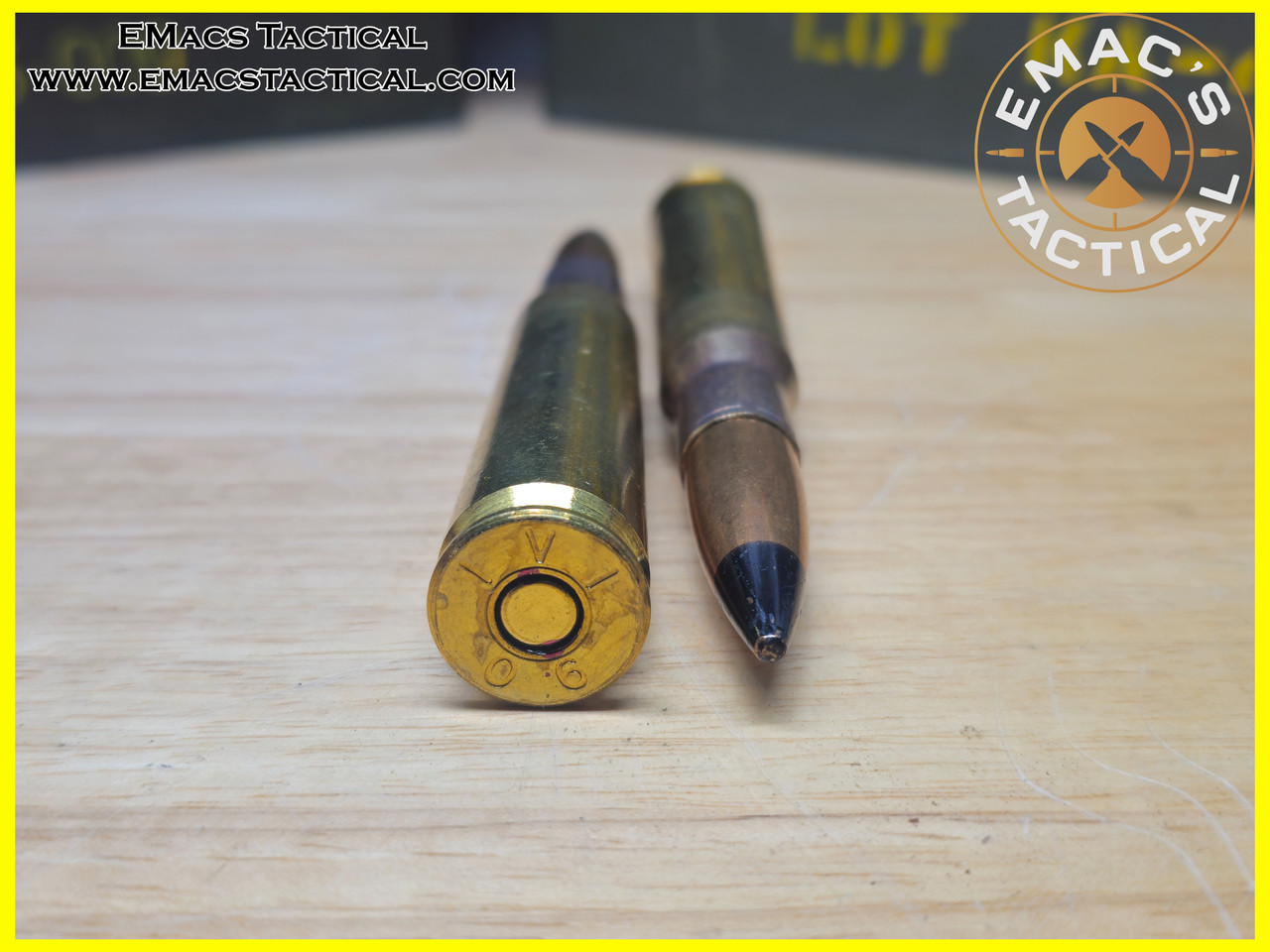 .50 BMG Black Tip Armor Piercing M2 AP Cartridge *Rare