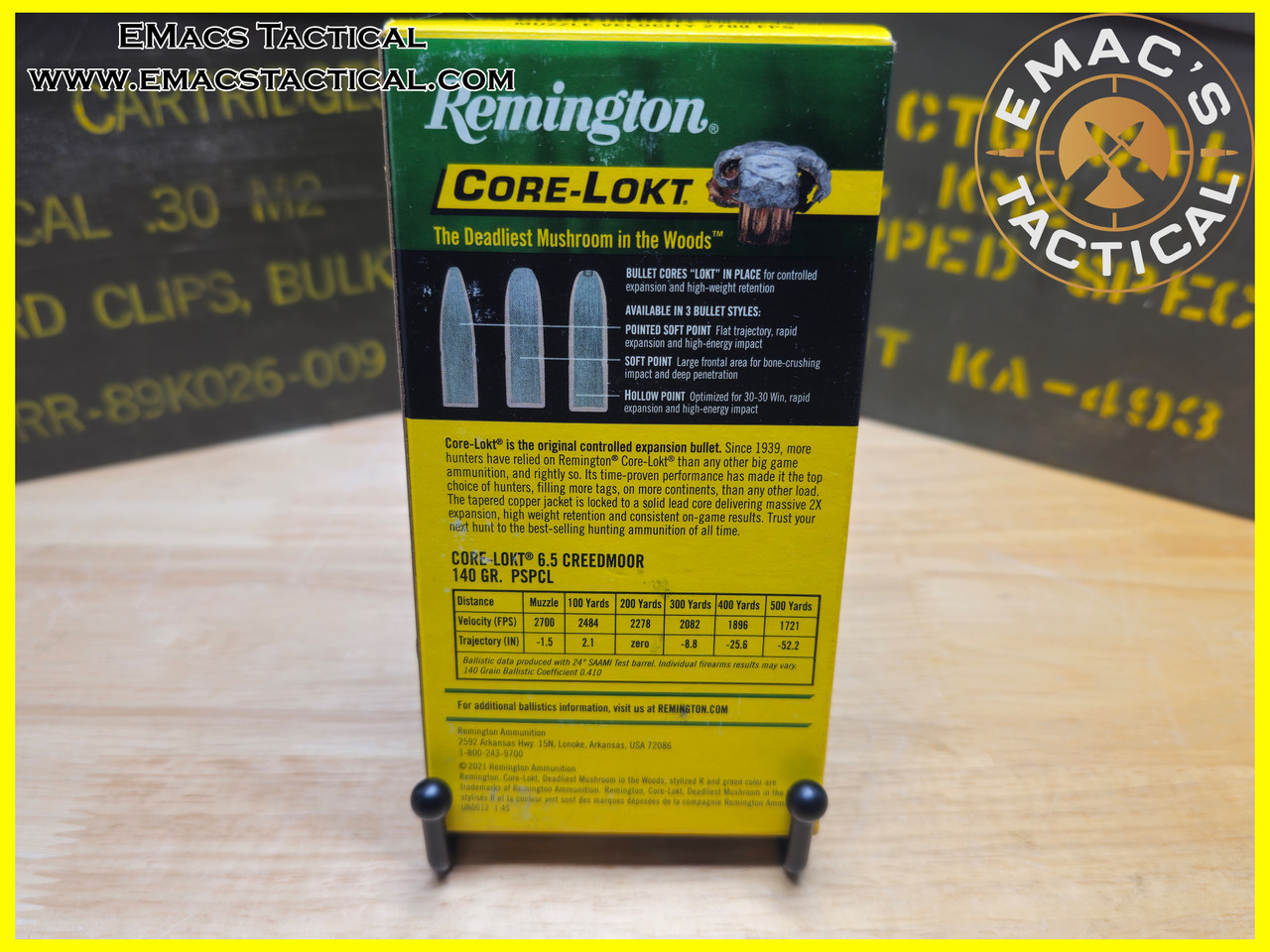 6.5 Creedmoor 140 Grain PSPCL Remington Core-Lokt Ammunition