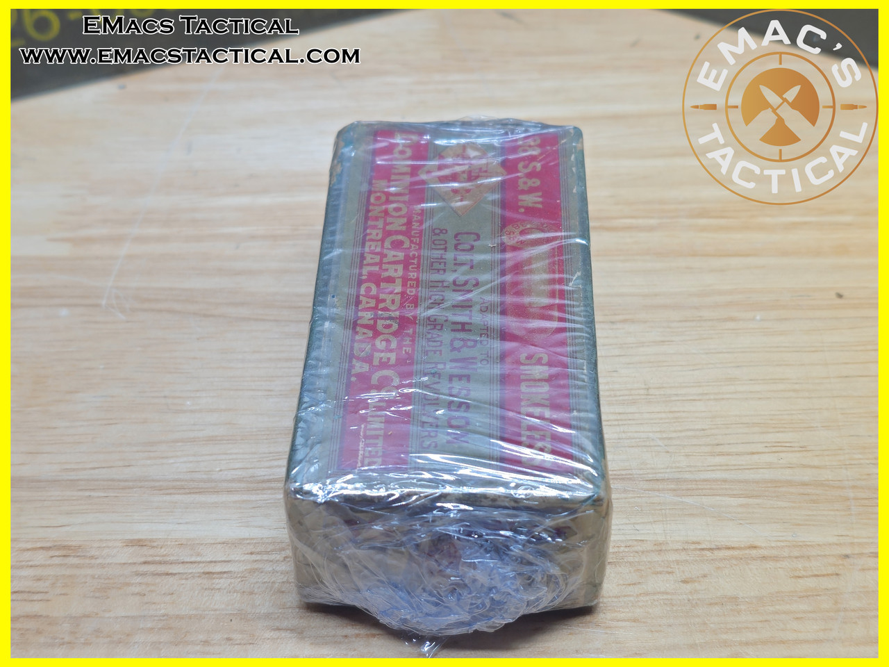 .38 S&W Smokeless Ammunition Box Dominion Cartridge Co.