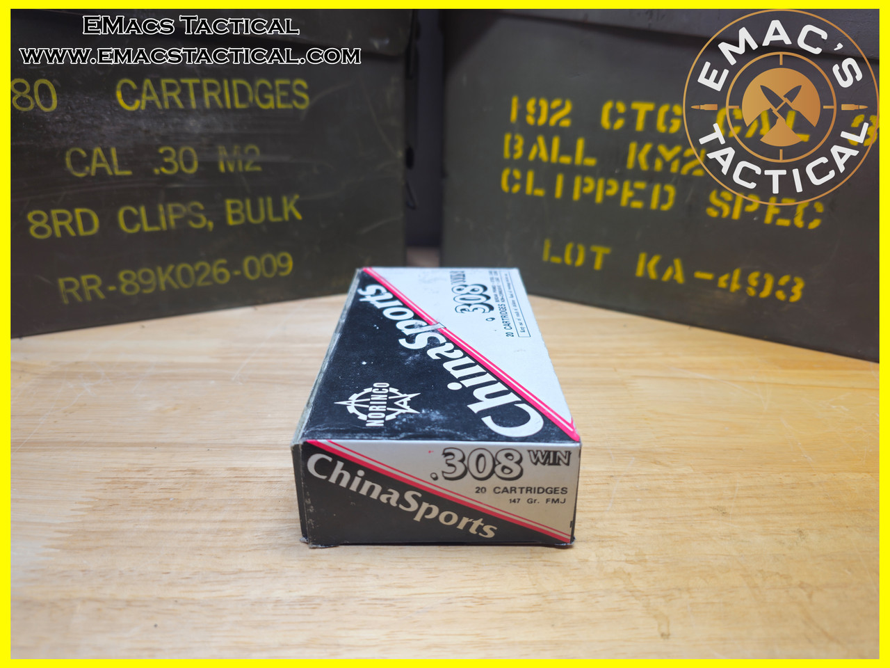 .308 Winchester 147gr FMJ 20-Round Box Norinco ChinaSports