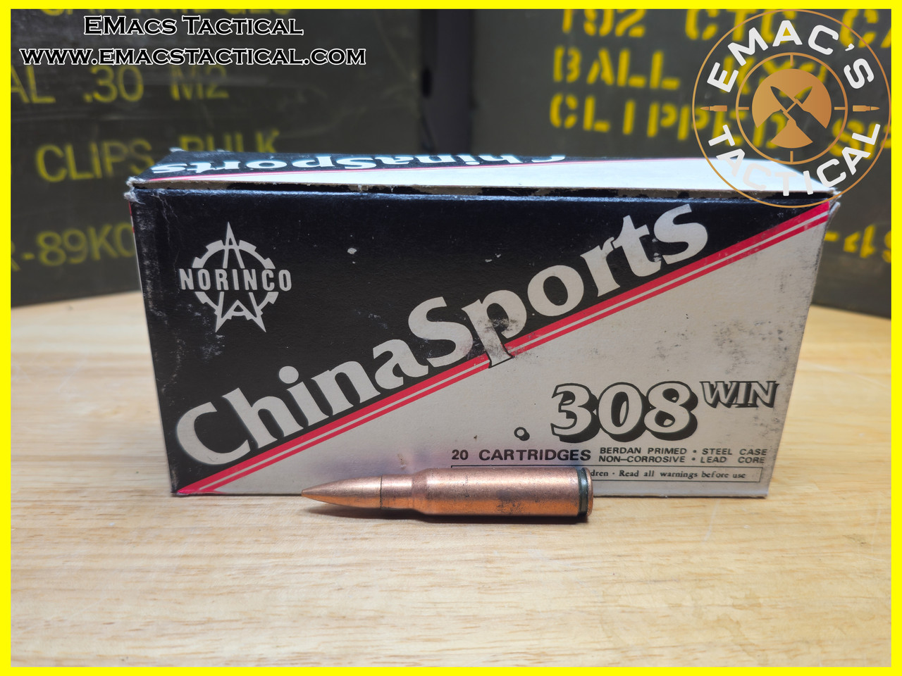 .308 Winchester 147gr FMJ 20-Round Box Norinco ChinaSports