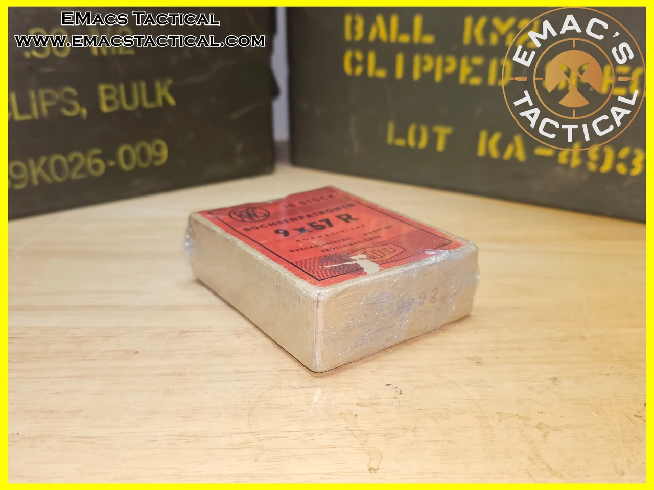 9x57R Teilmantel Rundkopf 18.2g Original 10-Round Noxid Box