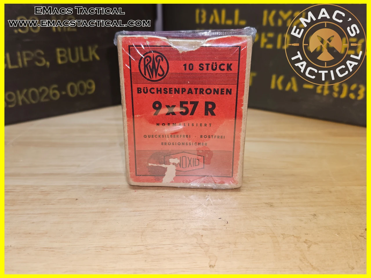 9x57R Teilmantel Rundkopf 18.2g Original 10-Round Noxid Box