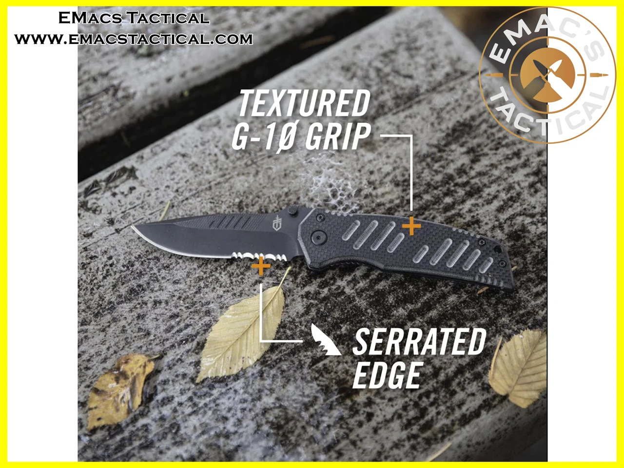 Gerber Swagger Folding Knife – Black Partially Serrated Drop Point