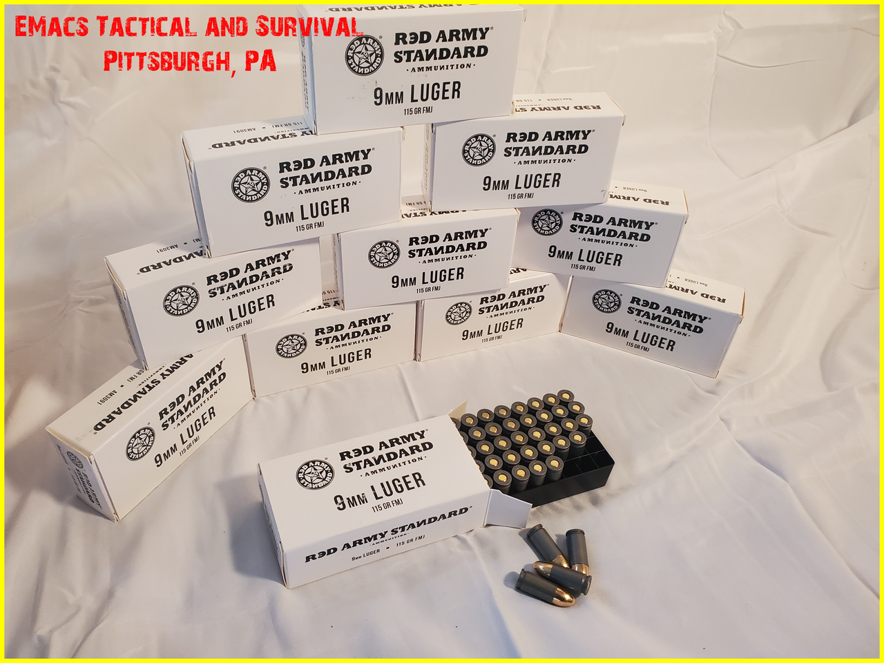 9MM 115gr Red Army Standard Ammunition 50 rounds 1x Box
