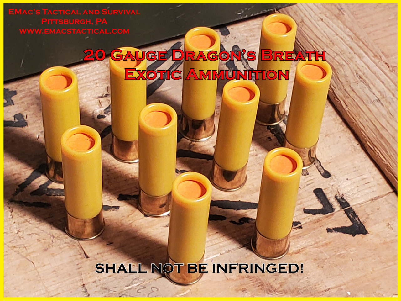 20 Gauge Dragon's Breath Shotgun Shell Specialty Ammunition