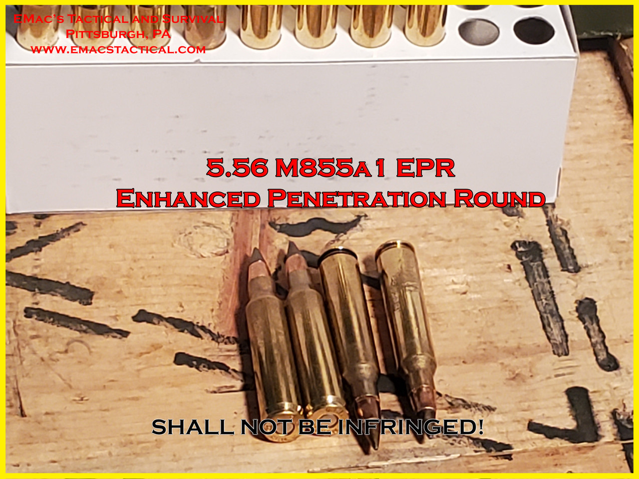 M855a1 5.56 62gr EPR 50x Rounds