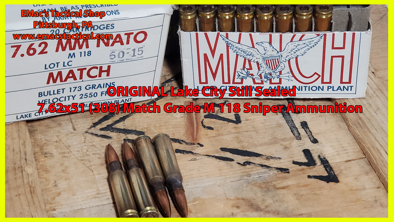 7.62x51 NATO Match *Lake City* M 118 Sniper Ammunition