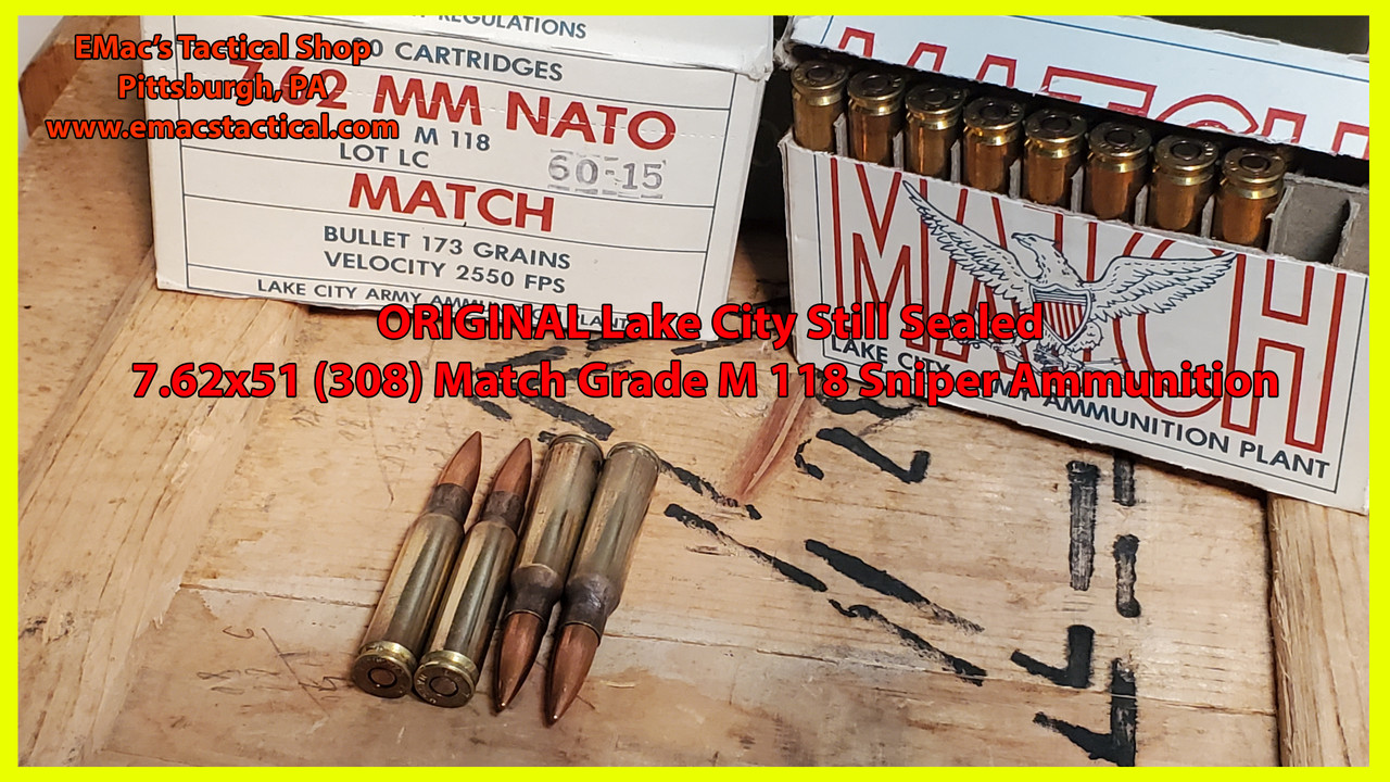 7.62x51 NATO Match *Lake City* M 118 Sniper Ammunition