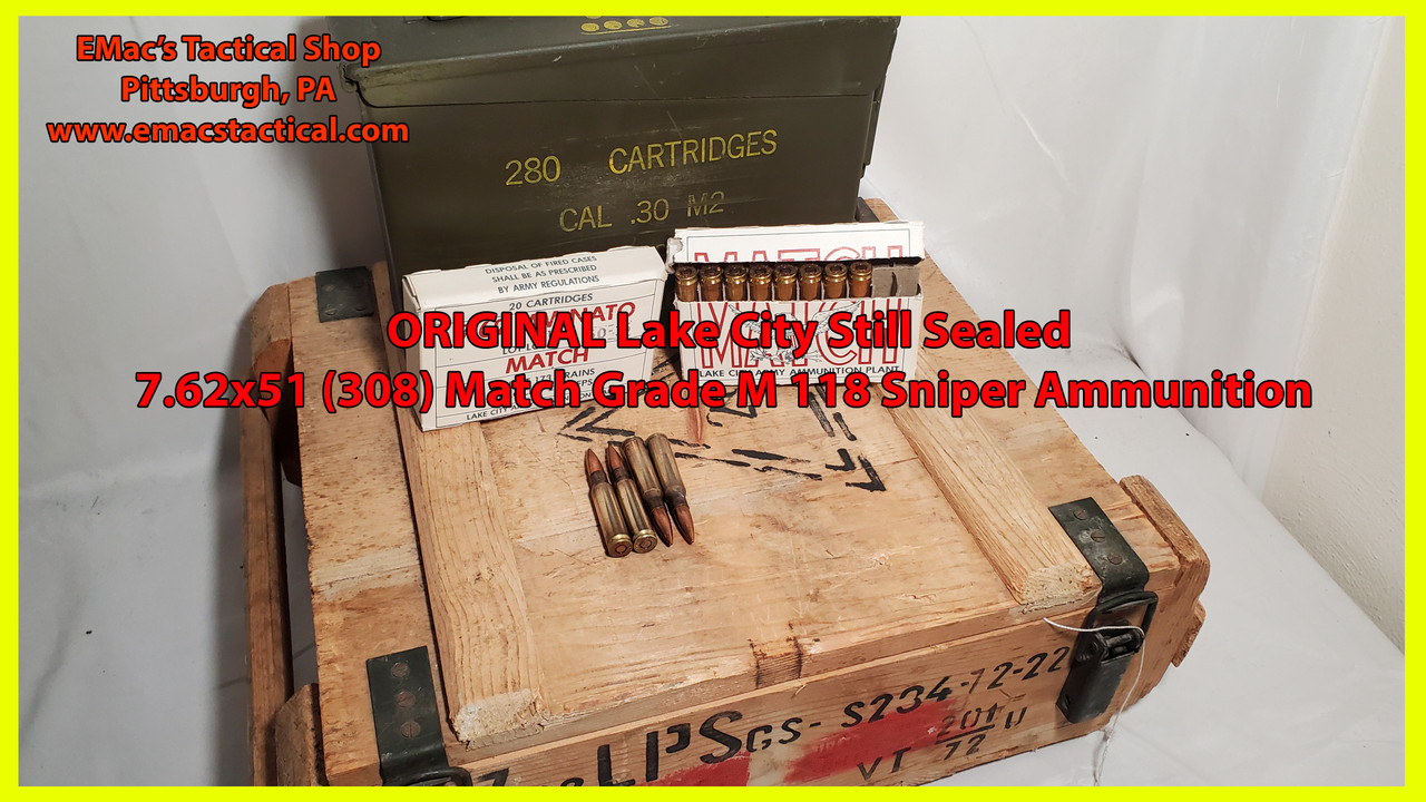 7.62x51 NATO Match *Lake City* M 118 Sniper Ammunition