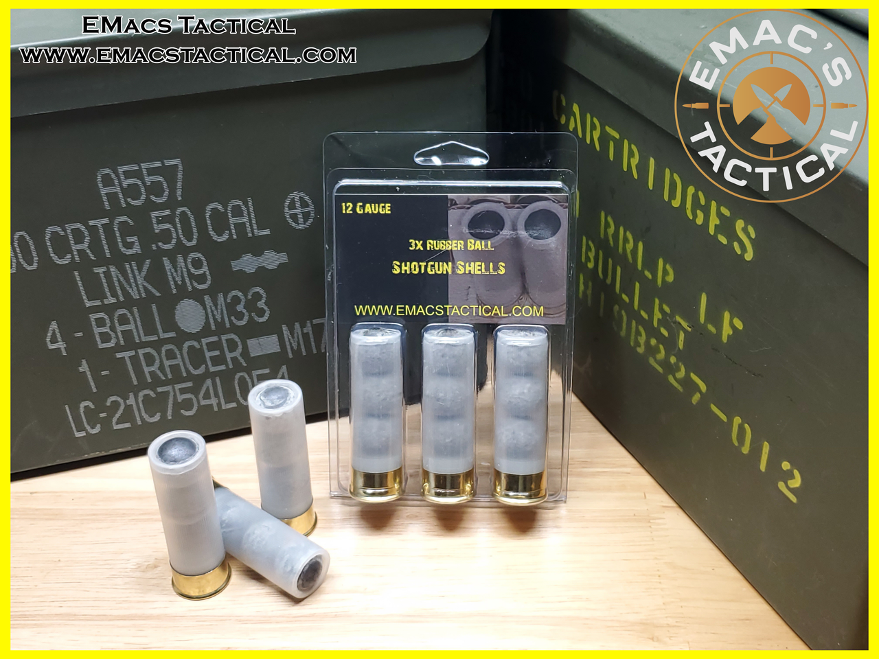 12 Gauge 3 Rubber Ball Less than Lethal Specialty Shotgun Shell Pack