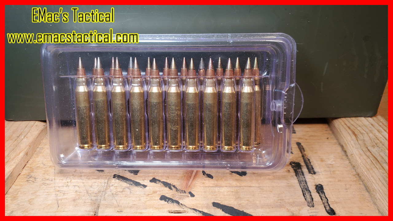 M855a1 5.56 62gr EPR Ammunition [20 Count] - Loaded to Green Tip Specs