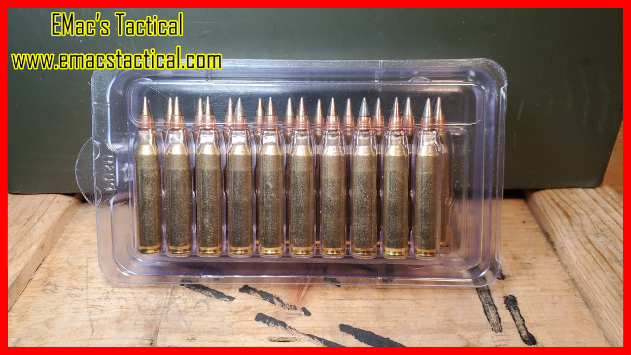 M855a1 5.56 62gr EPR Ammunition [20 Count] - Loaded to Green Tip Specs