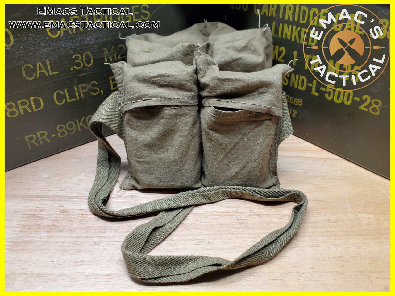 30-06 M1 Garand .DEN-42 M2 Ball Bandolier 6 Clips, 48 RNDS Collector