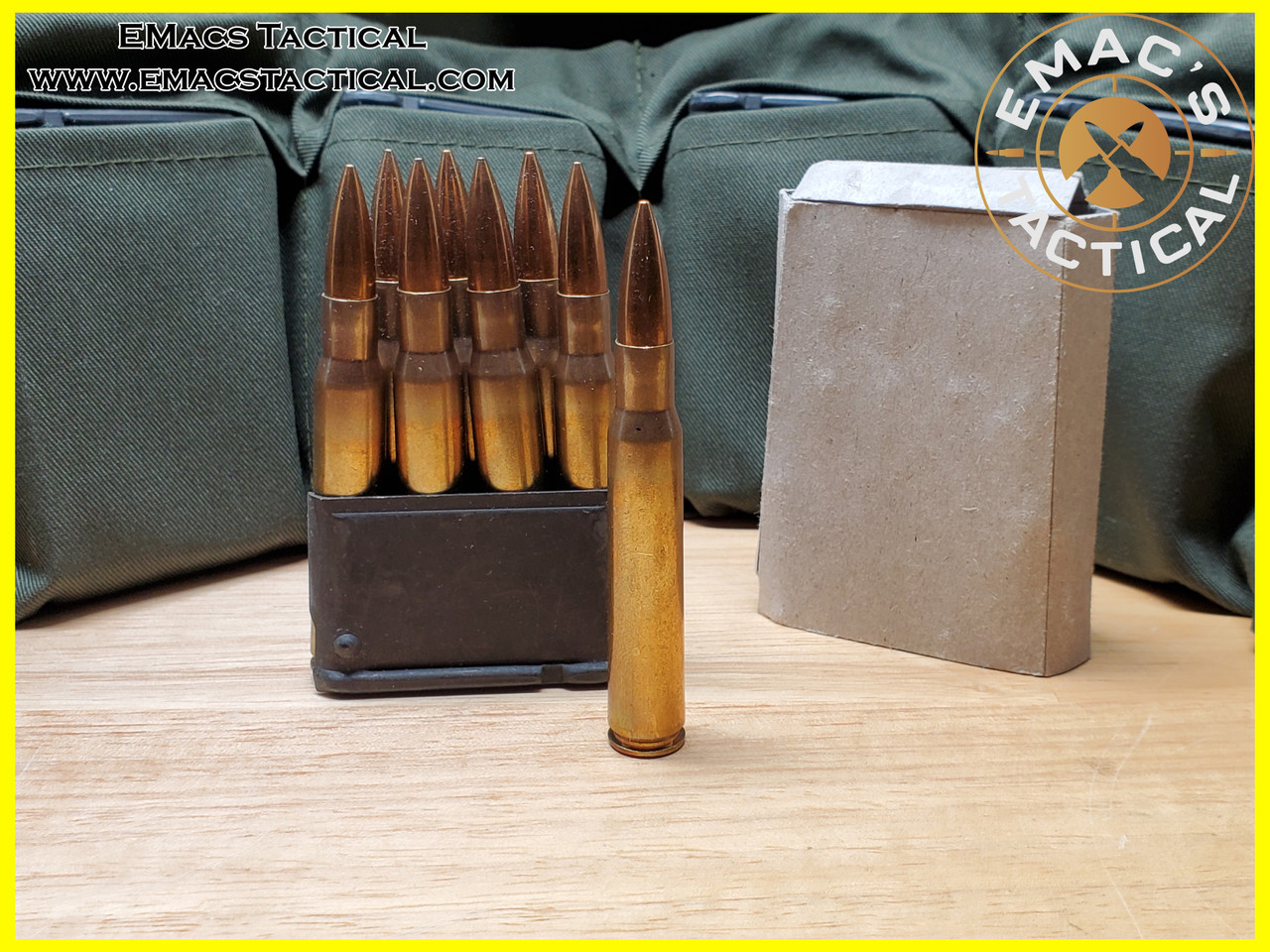 30-06 M1 Garand AMA-91 M2 Ball Bandolier 6 Clips, 48 RNDS - EMac's
