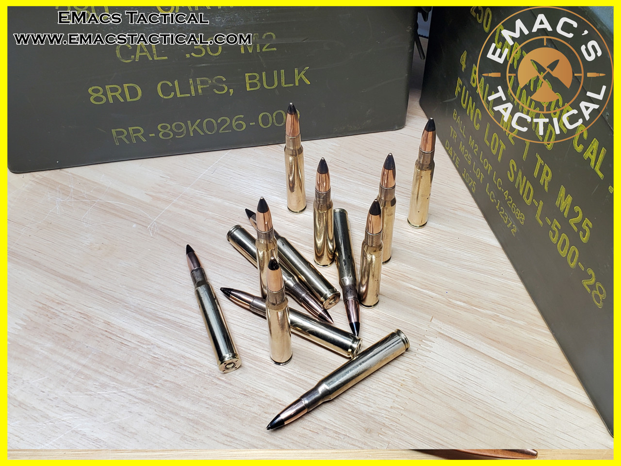 30-06 Armor Piercing Military Surplus Black Tip M1 Garand Ammunition