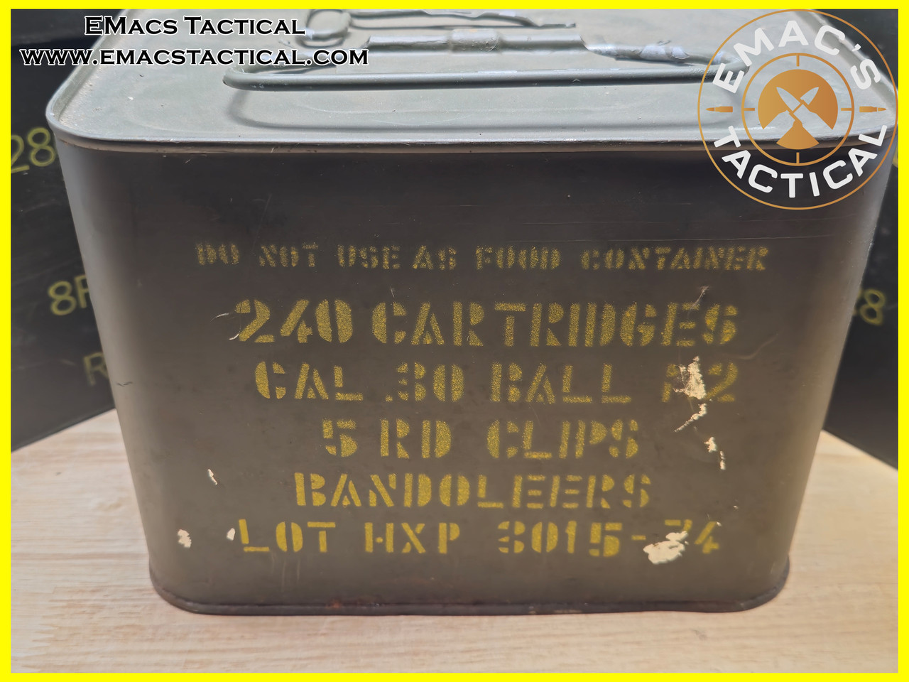 30-06 1903 M2 Ball Full Can 240 Rounds Military Surplus Ammo
