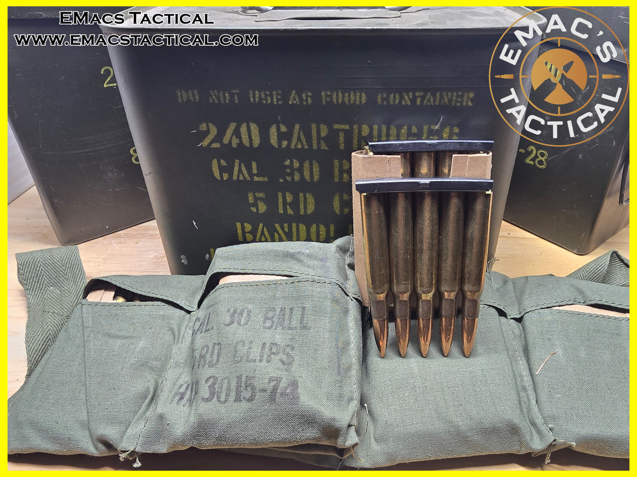 30-06 1903 M2 Ball Full Can 240 Rounds Military Surplus Ammo