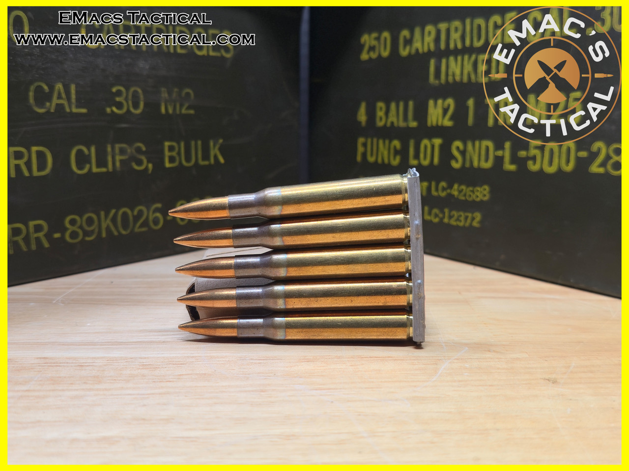 30-06 1903 M2 Ball 60 Round Bandolier Military Surplus Ammo