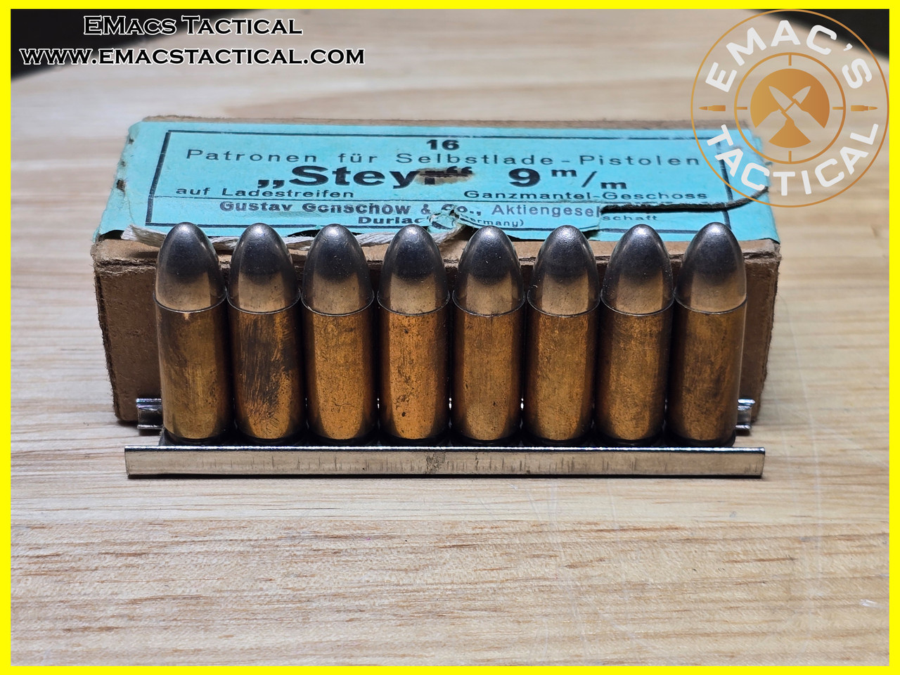 9x23 Steyr Original German Stripper Clips 16x round box - EMac's