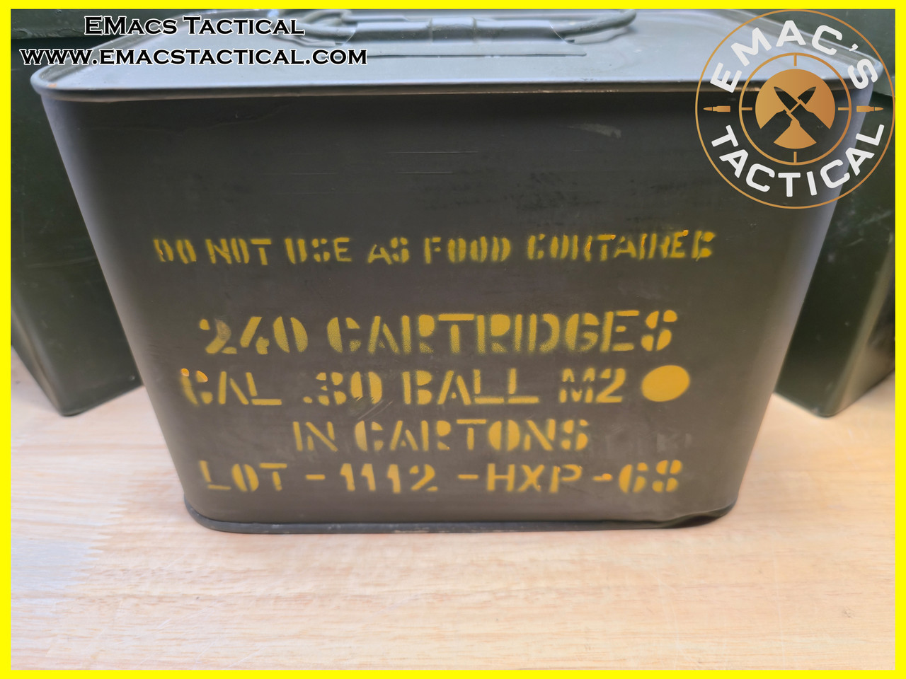 30-06 HXP M2 Ball Full Spam Can 240 Rounds Military Surplus Ammo
