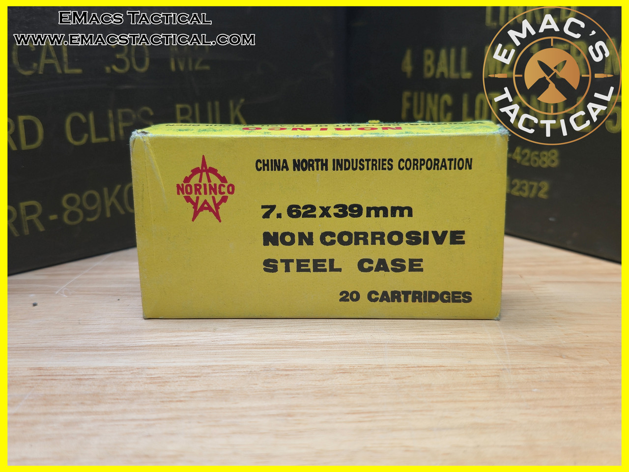 7.62x39 LAP Norinco Steel Core Yellow Box Ammunition - EMac's