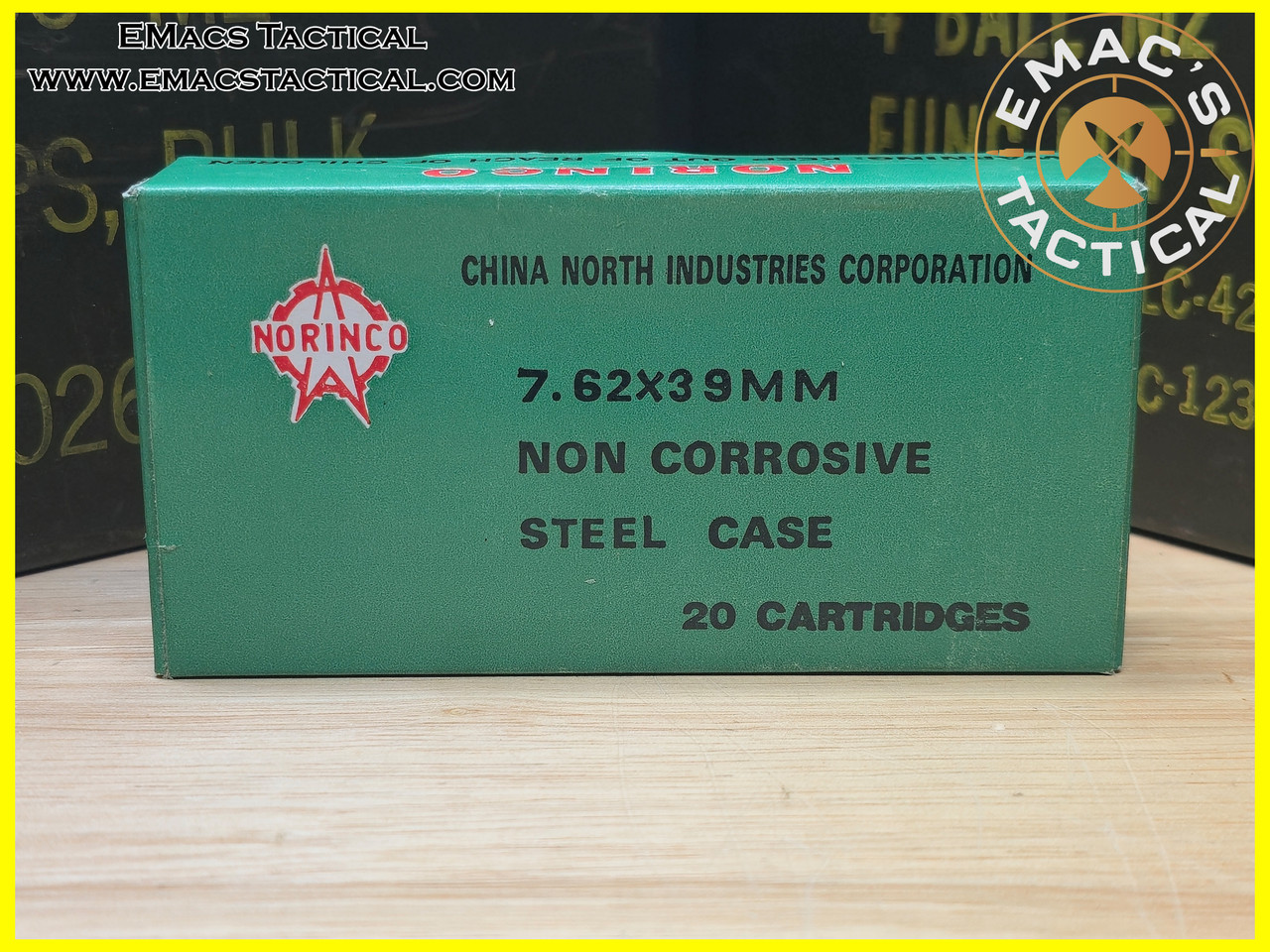 7.62x39 LAP Norinco Steel Core Green Box Ammunition