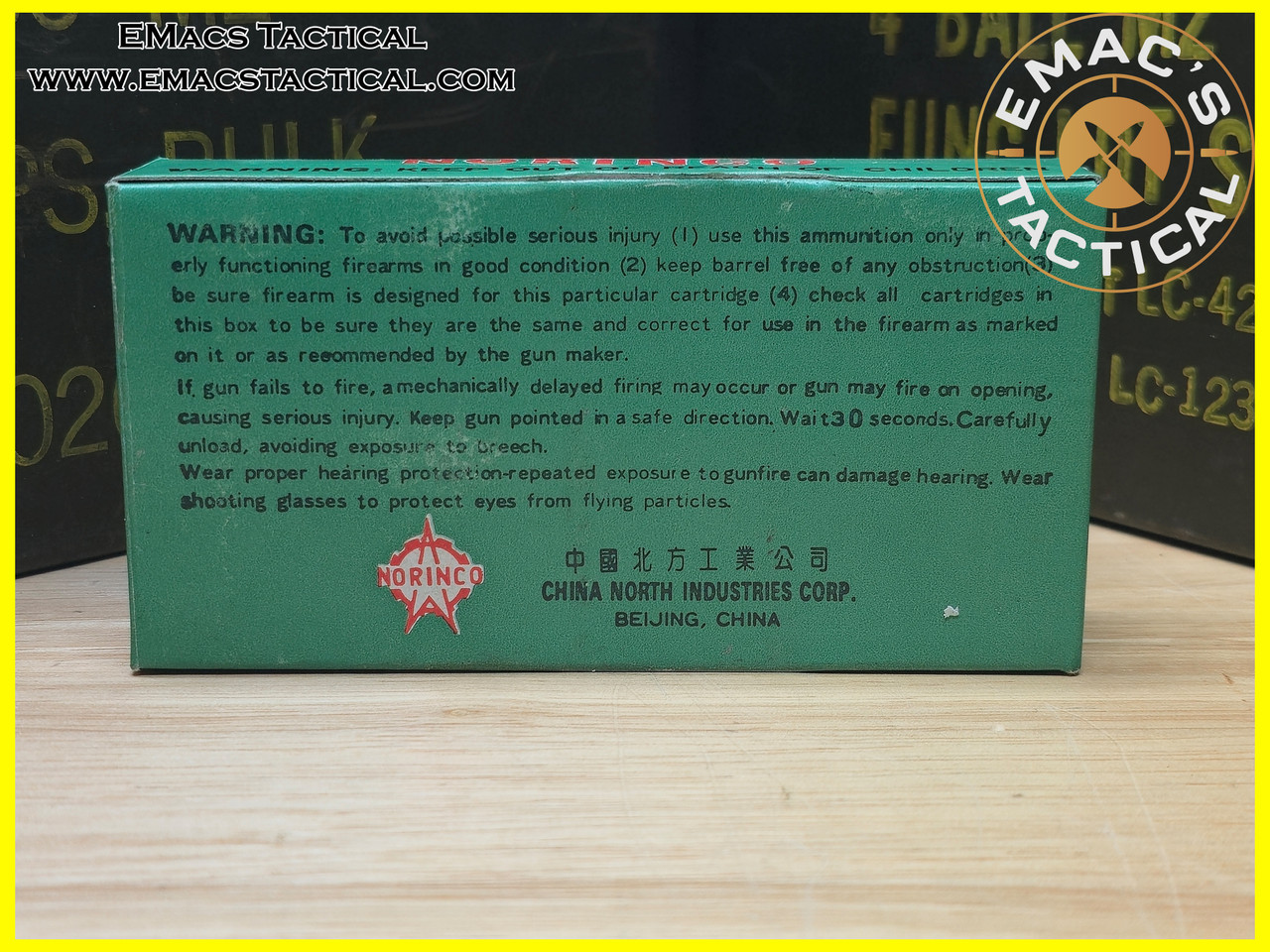 7.62x39 LAP Norinco Steel Core Green Box Ammunition - EMac's