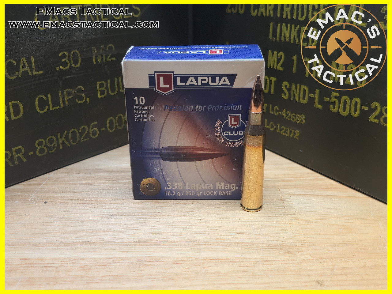338 Lapua Mag 250gr LOCK BASE - EMac's Tactical Armory