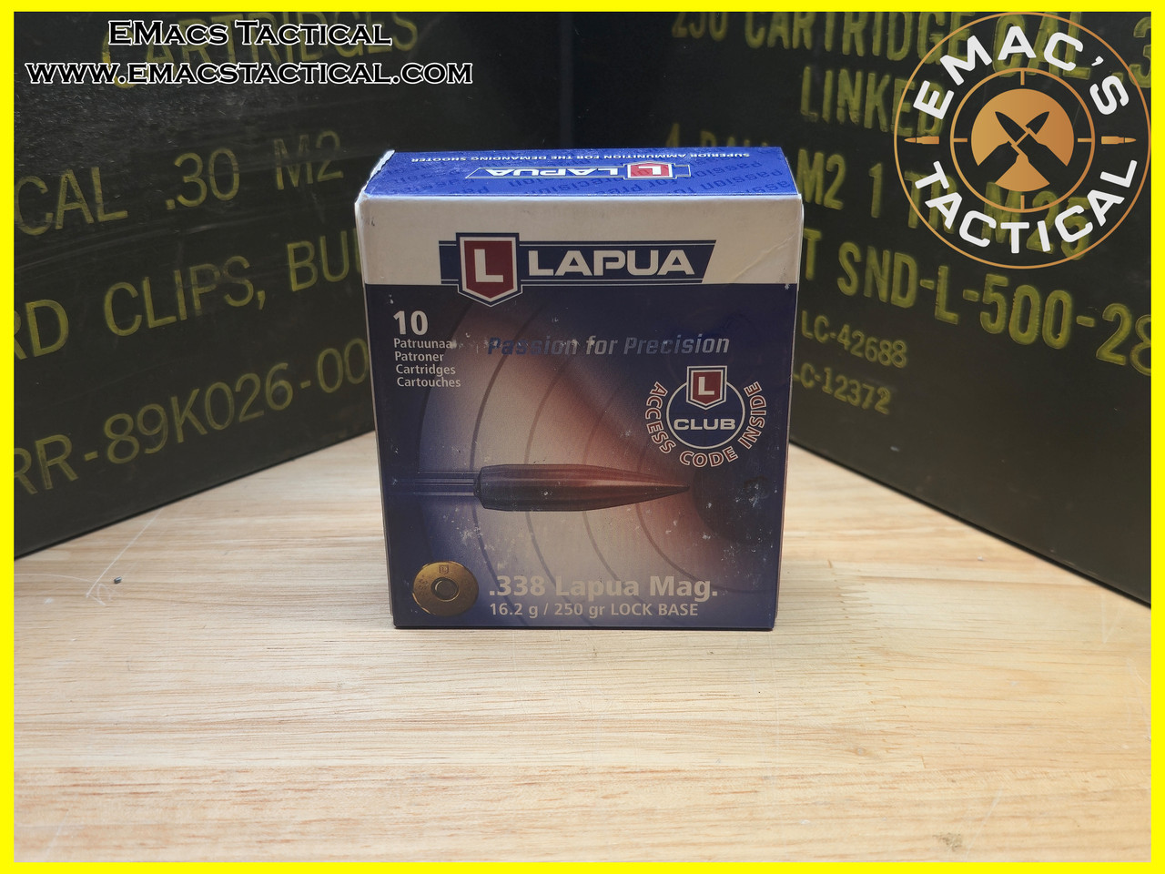 338 Lapua Mag 250gr LOCK BASE